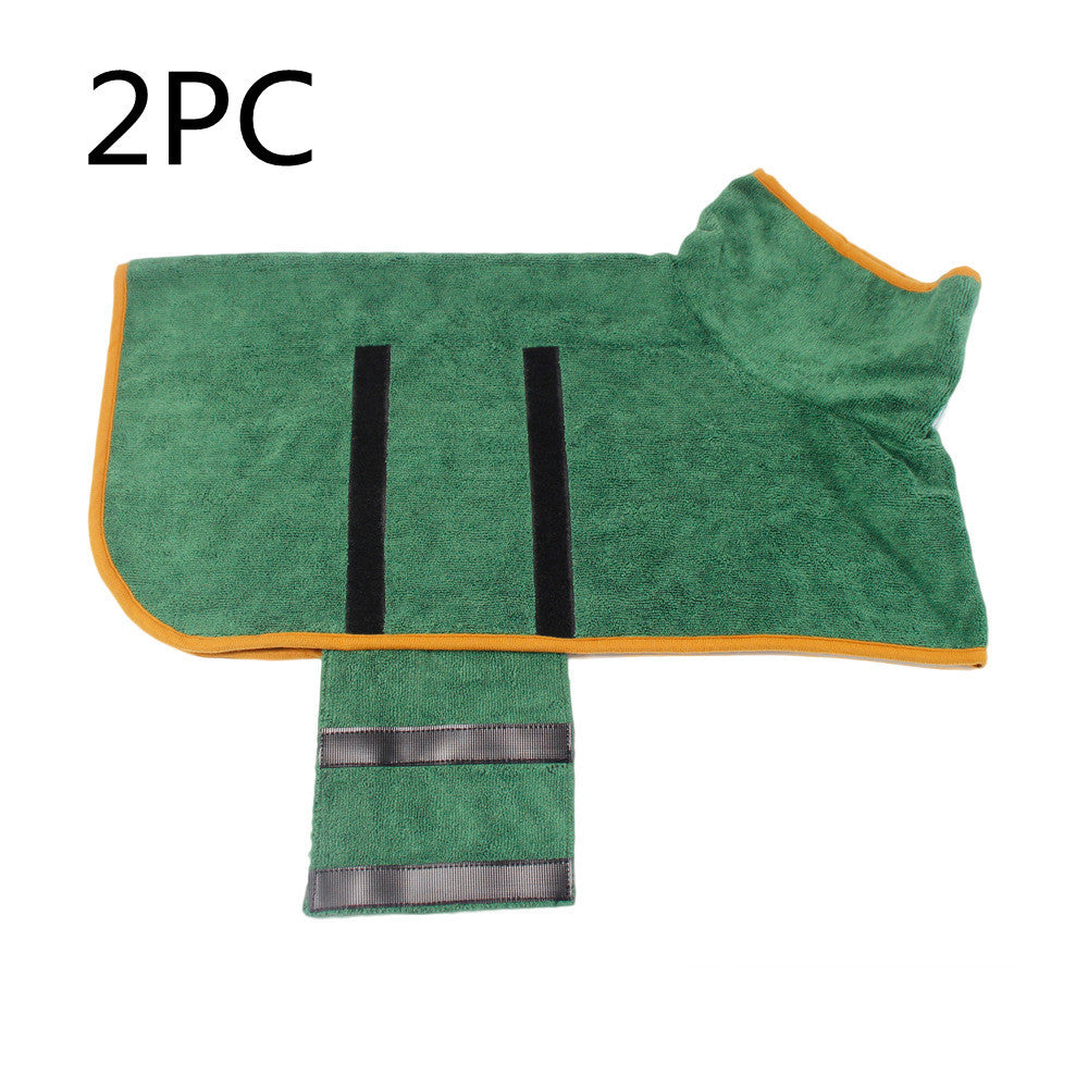 Ultra-Absorbent Pet Bathrobe – Quick-Dry Microfiber Dog Towel with Waist Wrap | Perfect for Bath, Pool & Rain
✅