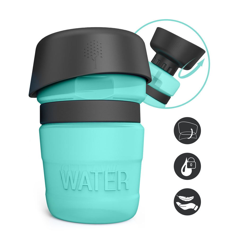 FoldMate™ Compact Travel Dog Bottle – 520ml Leakproof & Foldable