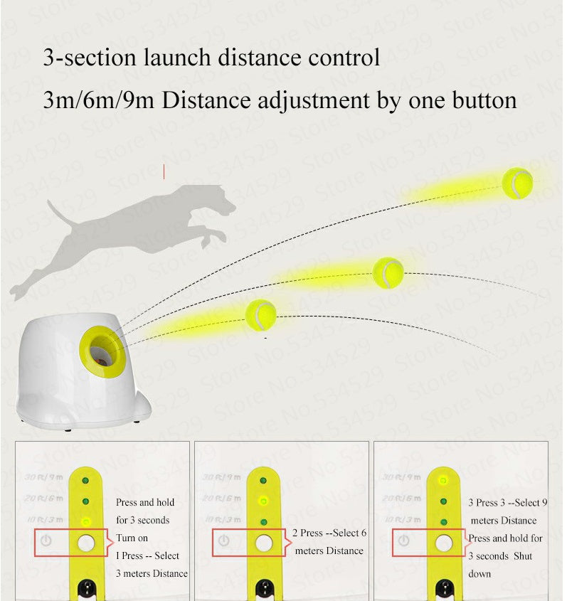 Smart Automatic Dog Ball Launcher – Hands-Free Fetch Toy for Indoor Play