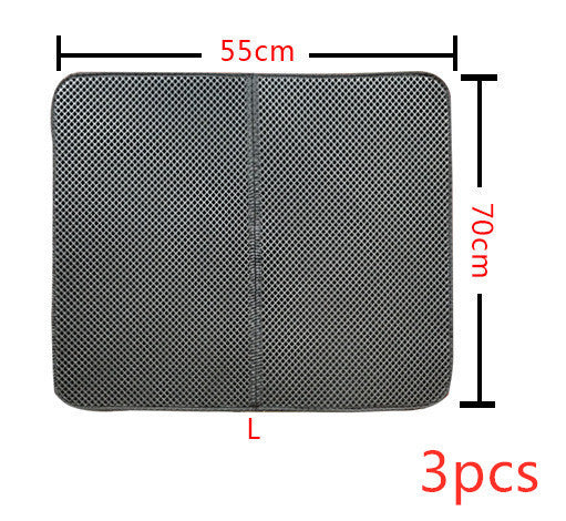 No-Mess Double Layer Cat Litter Mat – Anti-Scatter, Waterproof, Easy Clean