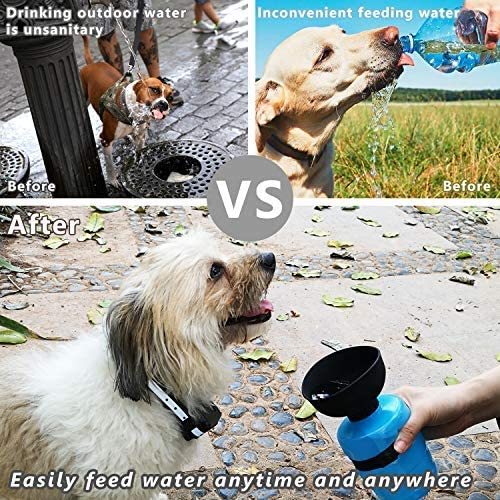 FoldMate™ Compact Travel Dog Bottle – 520ml Leakproof & Foldable