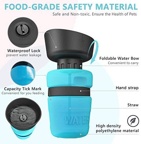 FoldMate™ Compact Travel Dog Bottle – 520ml Leakproof & Foldable