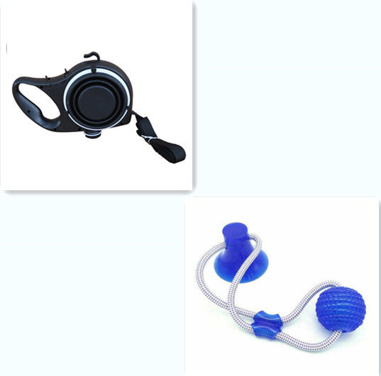 3-in-1 Dog Water Bottle + Foldable Bowl + Leash Hook – Outdoor Pet Travel Kit