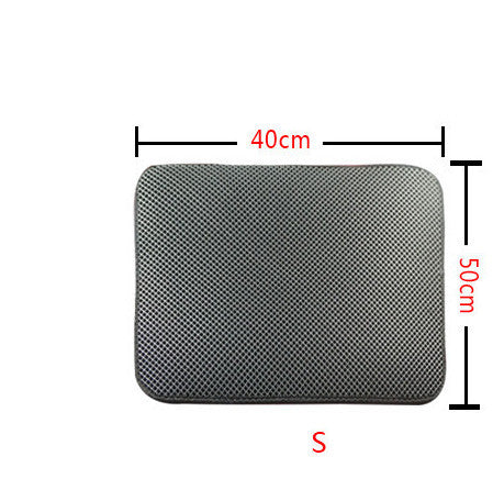 No-Mess Double Layer Cat Litter Mat – Anti-Scatter, Waterproof, Easy Clean