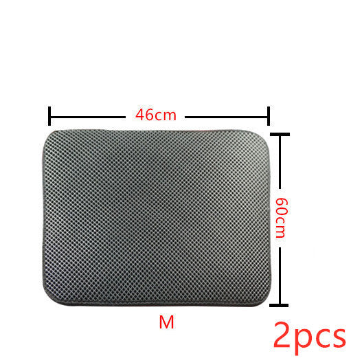 No-Mess Double Layer Cat Litter Mat – Anti-Scatter, Waterproof, Easy Clean