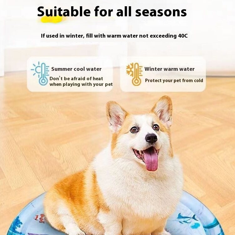 Summer Cooling Pet Ice Pad – Water Bed Mat for Dogs & Cats | Anti-Overheating, Washable & Stress-Free