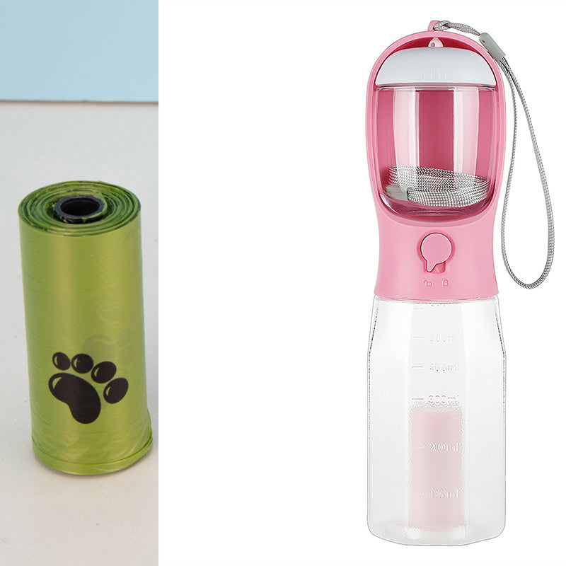 SmartFold™ Portable Dog Water Bottle – 3-in-1 Leakproof Travel Companion