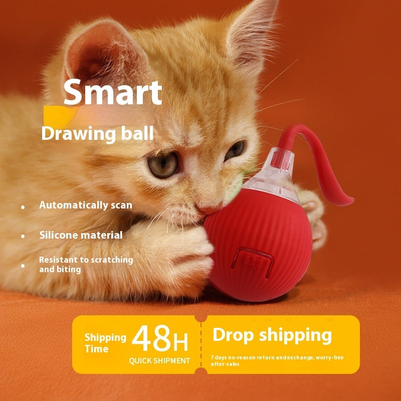 "Smart Rolling Cat Ball – Interactive Motion-Activated Toy for Indoor Cats"