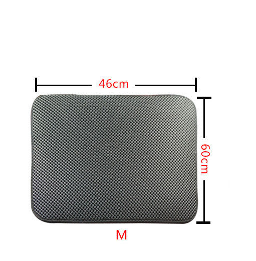 No-Mess Double Layer Cat Litter Mat – Anti-Scatter, Waterproof, Easy Clean
