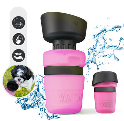 FoldMate™ Compact Travel Dog Bottle – 520ml Leakproof & Foldable