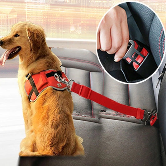 Adjustable Pet Car Seat Belt for Dogs & Cats – Safety Clip for Travel