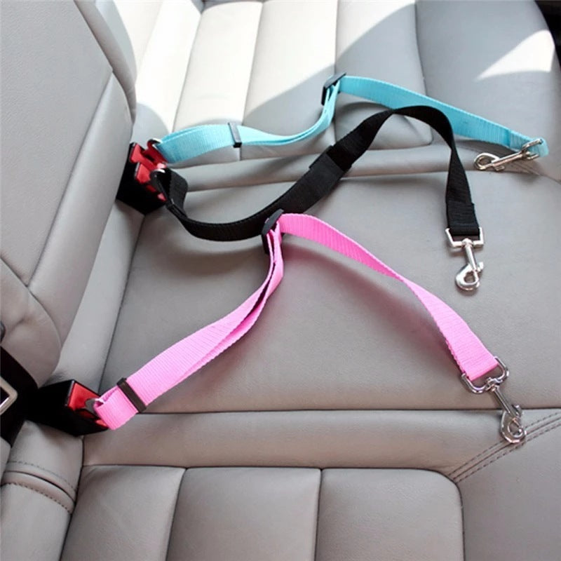 Adjustable Pet Car Seat Belt for Dogs & Cats – Safety Clip for Travel