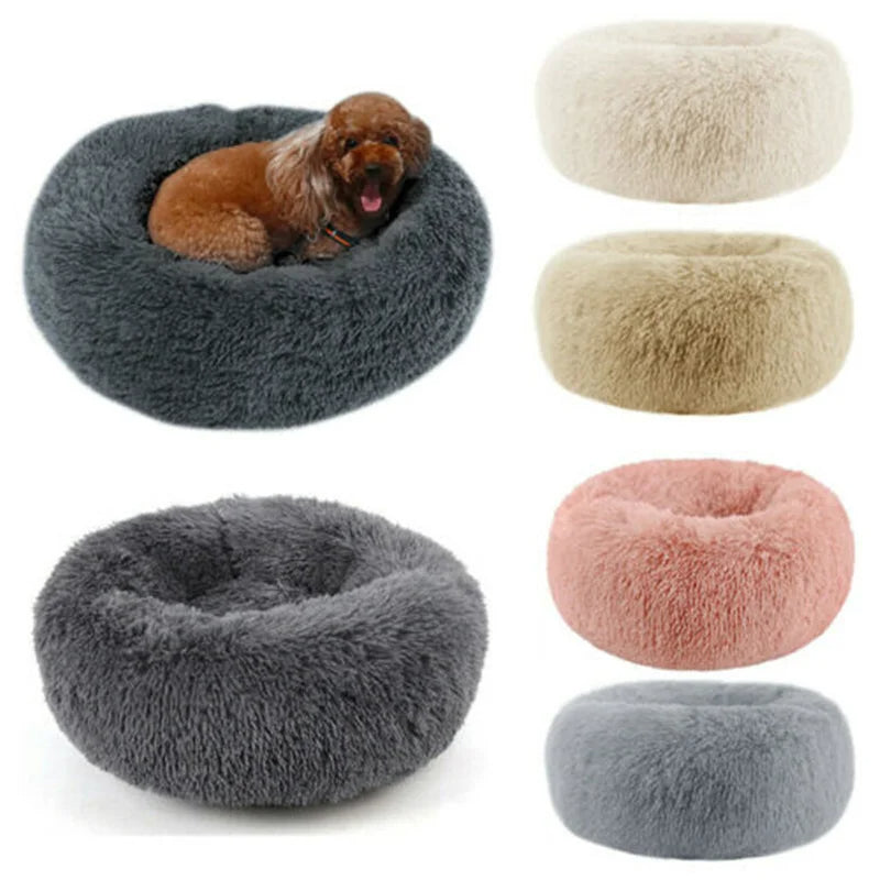 🛏️ XL Calming Pet Bed – Anti-Anxiety Donut for Dogs & Cats 🐶🐱