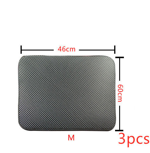 No-Mess Double Layer Cat Litter Mat – Anti-Scatter, Waterproof, Easy Clean