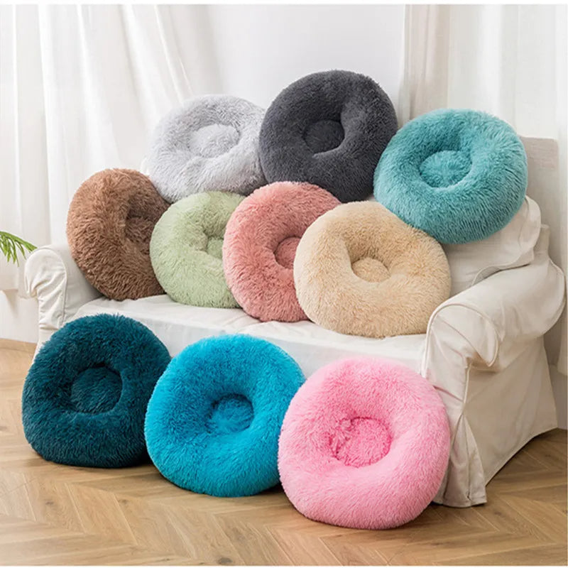 🛏️ XL Calming Pet Bed – Anti-Anxiety Donut for Dogs & Cats 🐶🐱