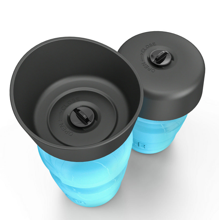 FoldMate™ Compact Travel Dog Bottle – 520ml Leakproof & Foldable