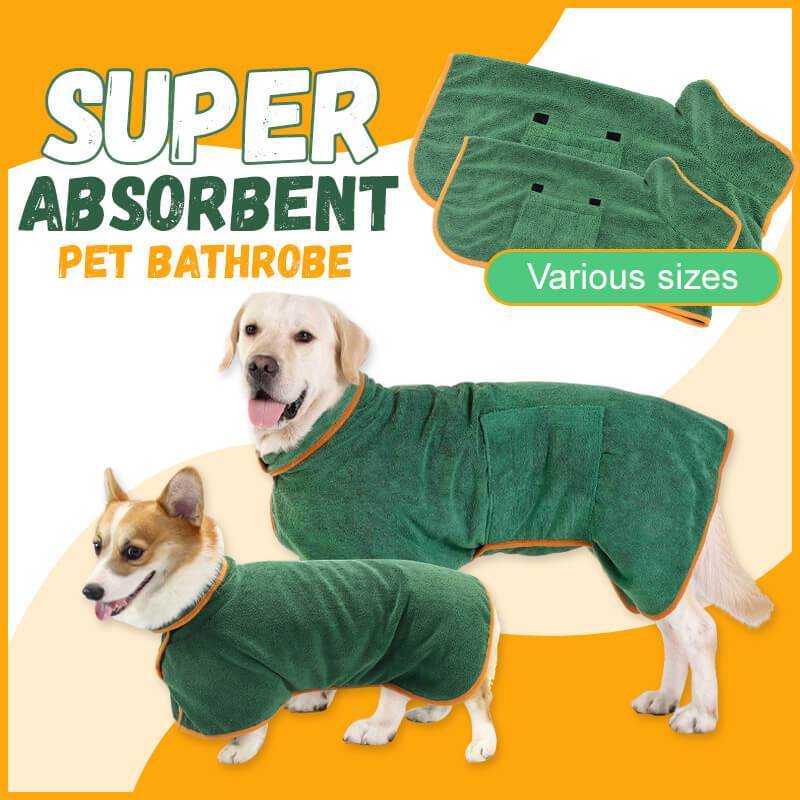 Ultra-Absorbent Pet Bathrobe – Quick-Dry Microfiber Dog Towel with Waist Wrap | Perfect for Bath, Pool & Rain
✅
