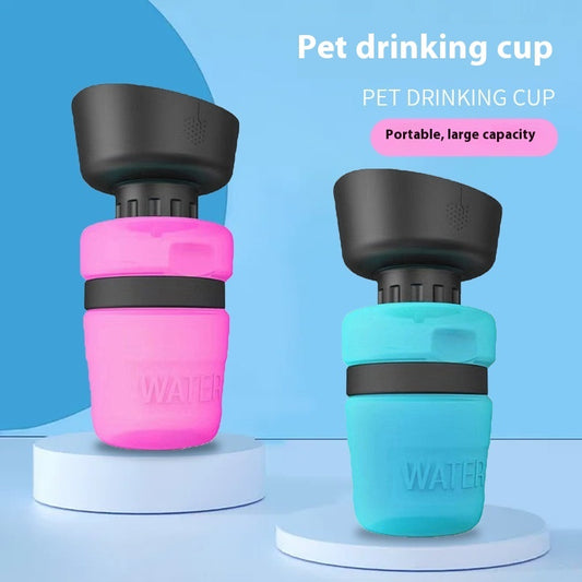 FoldMate™ Compact Travel Dog Bottle – 520ml Leakproof & Foldable