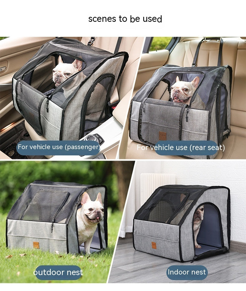 Foldable Travel Dog Crate – Urban Car Carrier for Small Pets