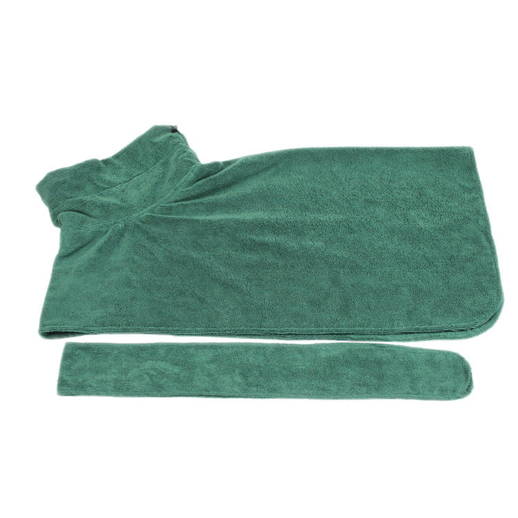 Ultra-Absorbent Pet Bathrobe – Quick-Dry Microfiber Dog Towel with Waist Wrap | Perfect for Bath, Pool & Rain
✅