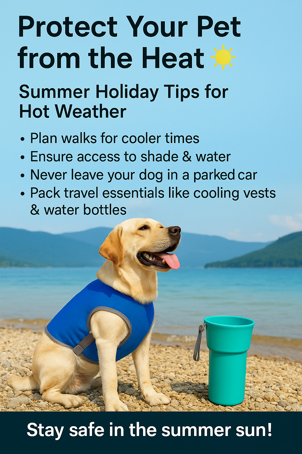 Summer Cooling Vest for Dogs & Cats – Instantly Refreshing & Comfy