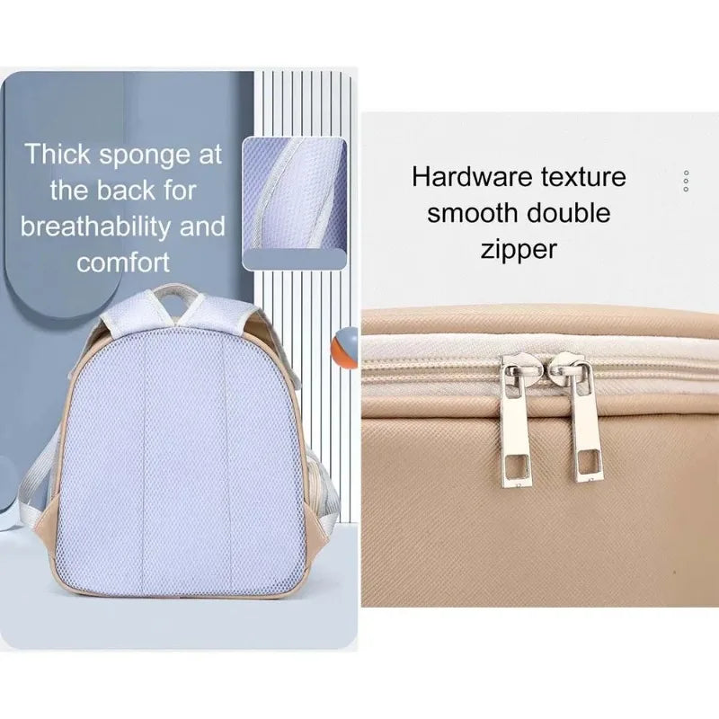 🐾 Oznests UrbanNest™ – PU Leather Transparent Pet Travel Bag