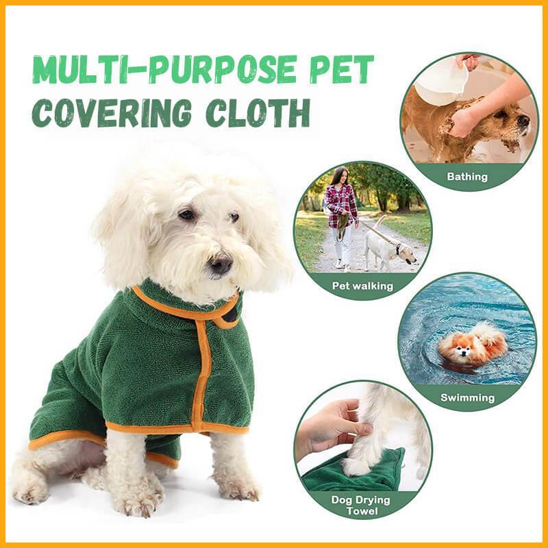 Ultra-Absorbent Pet Bathrobe – Quick-Dry Microfiber Dog Towel with Waist Wrap | Perfect for Bath, Pool & Rain
✅