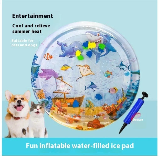 Summer Cooling Pet Ice Pad – Water Bed Mat for Dogs & Cats | Anti-Overheating, Washable & Stress-Free