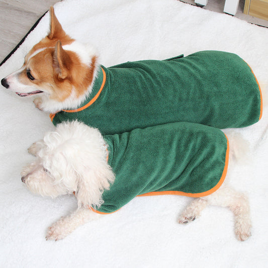 Ultra-Absorbent Pet Bathrobe – Quick-Dry Microfiber Dog Towel with Waist Wrap | Perfect for Bath, Pool & Rain
✅