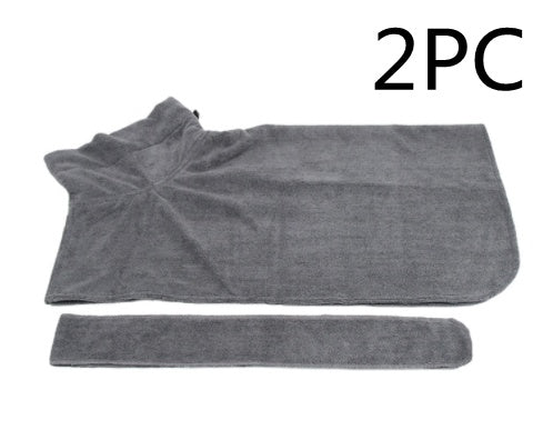 Ultra-Absorbent Pet Bathrobe – Quick-Dry Microfiber Dog Towel with Waist Wrap | Perfect for Bath, Pool & Rain
✅